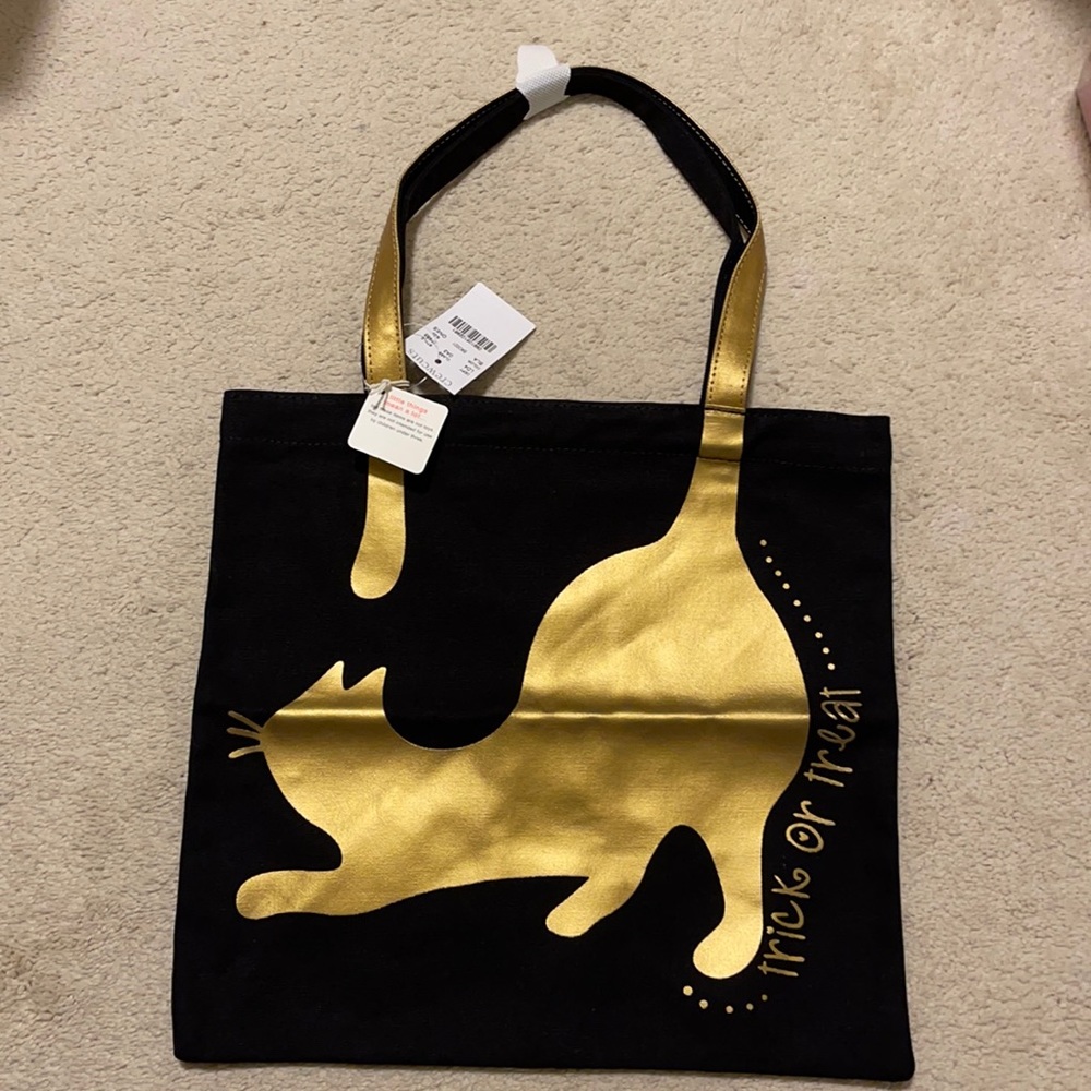 J.crew cat trick or treat canvas shopping bag